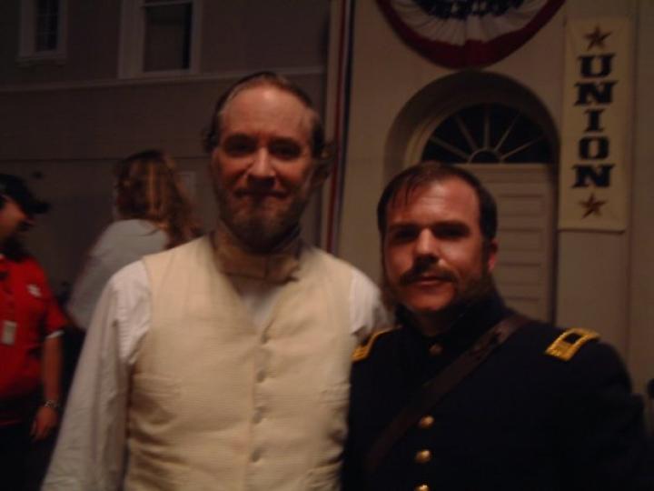 Cullen as Senior Officer Carlisle on the set of