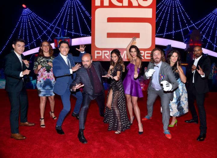 Maya Rudolph, Damon Wayans Jr., Genesis Rodriguez, Jamie Chung, Katie Lowes, Daniel Henney, T.J. Miller, and Ryan Potter at an event for Big Hero 6 (2014)