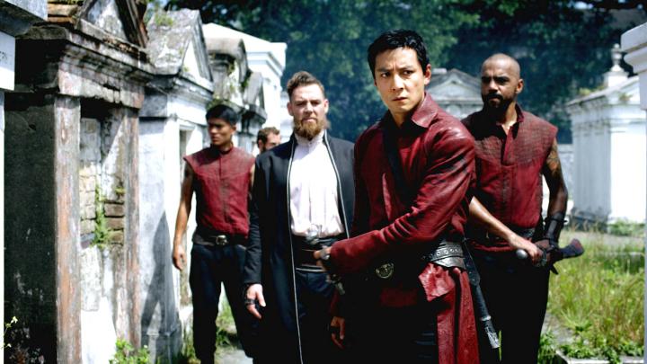 Marton Csokas, Daniel Wu, and Mike Seal in Into the Badlands (2015)