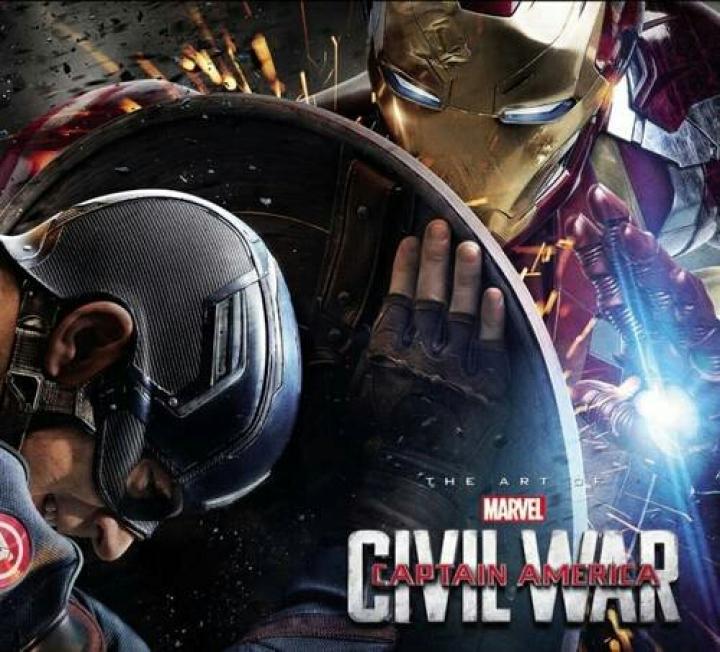 Robert Downey Jr. and Chris Evans in Captain America: Civil War (2016)