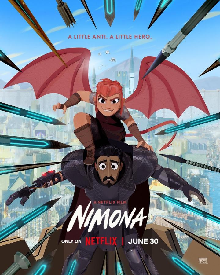 Chloë Grace Moretz and Riz Ahmed in Nimona (2023)